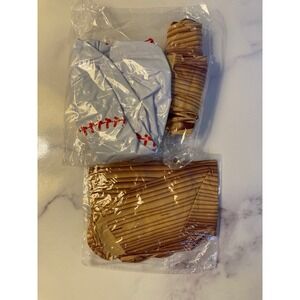 Inflatable Baseball and Bats Set Sports Theme Party Props White Brown X004PKD21B